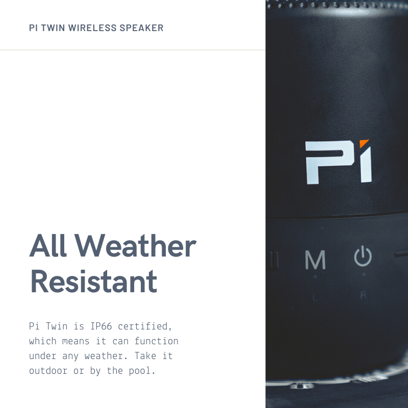 Pi Twin Waterproof IP66 Speaker - Pi Electronics