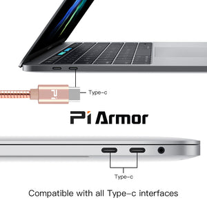 Pi Armor Type-C to 8-Pin Rose Gold metal cable